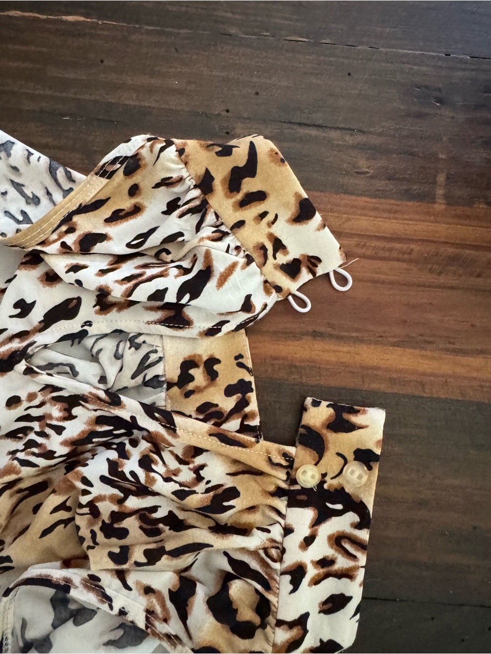 Essentials Leopard Print Halter Camisole - Brown Cream Black - Picture 2 of 6